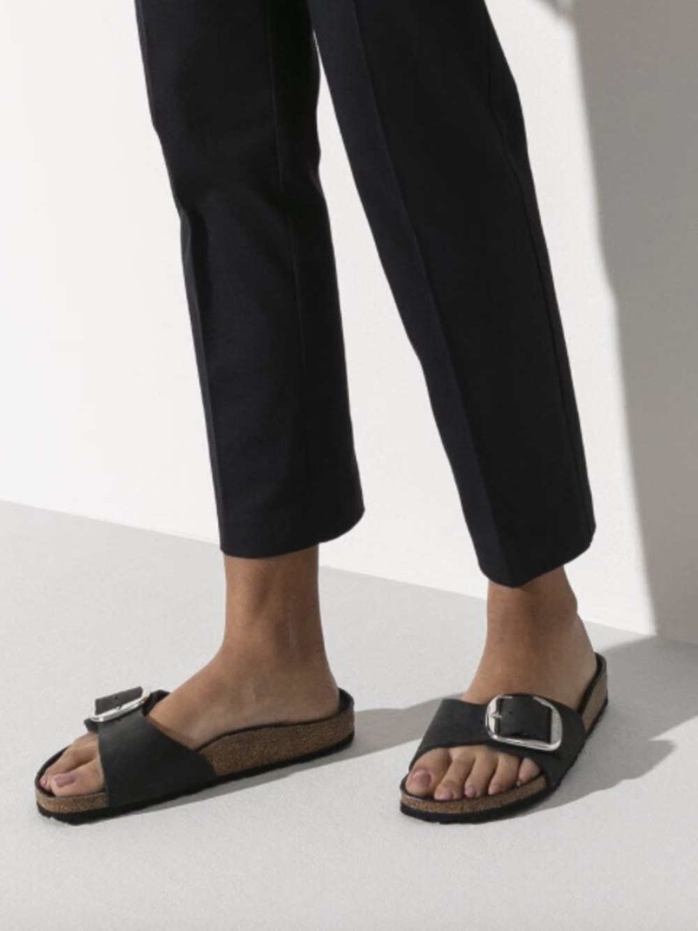 Birkenstock Madrid Big Buckle Sandals Black Size 39 - Picture 12 of 12